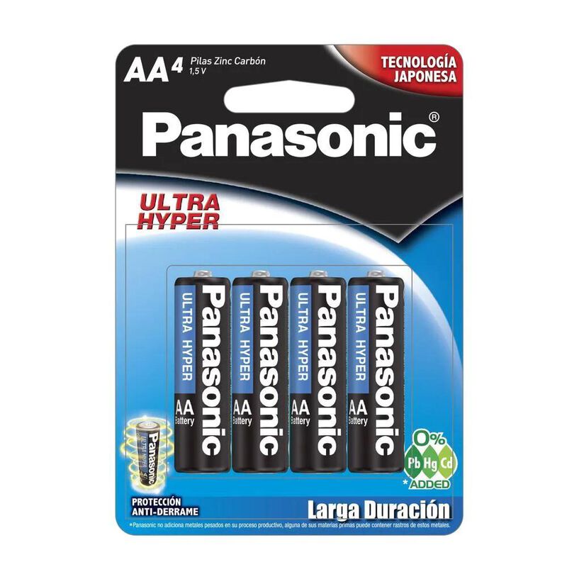PILA PANASONIC CARBON ZINC AZUL AA CON 48 UNIDA... image number null