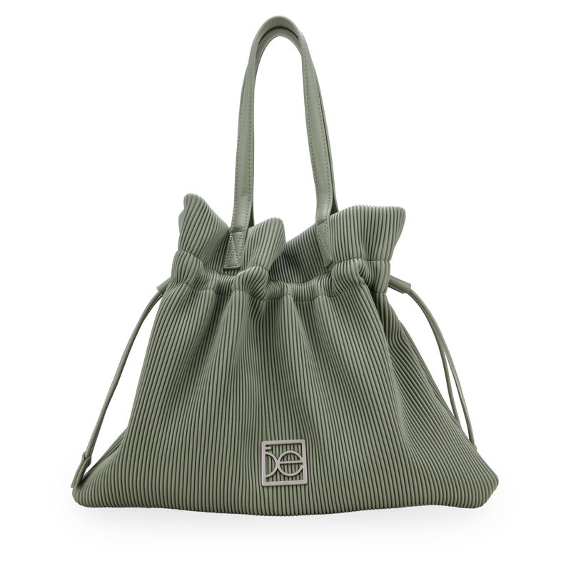 Bolsa Tote Maxi Con Jareta Color Verde image number null