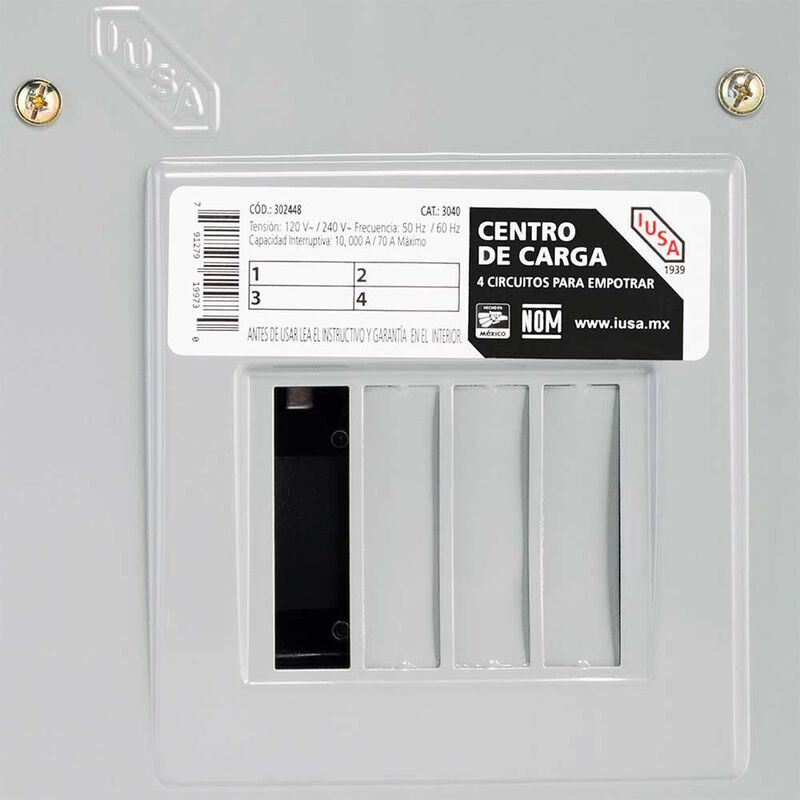 Centro de carga 4 polos Empotrable image number null