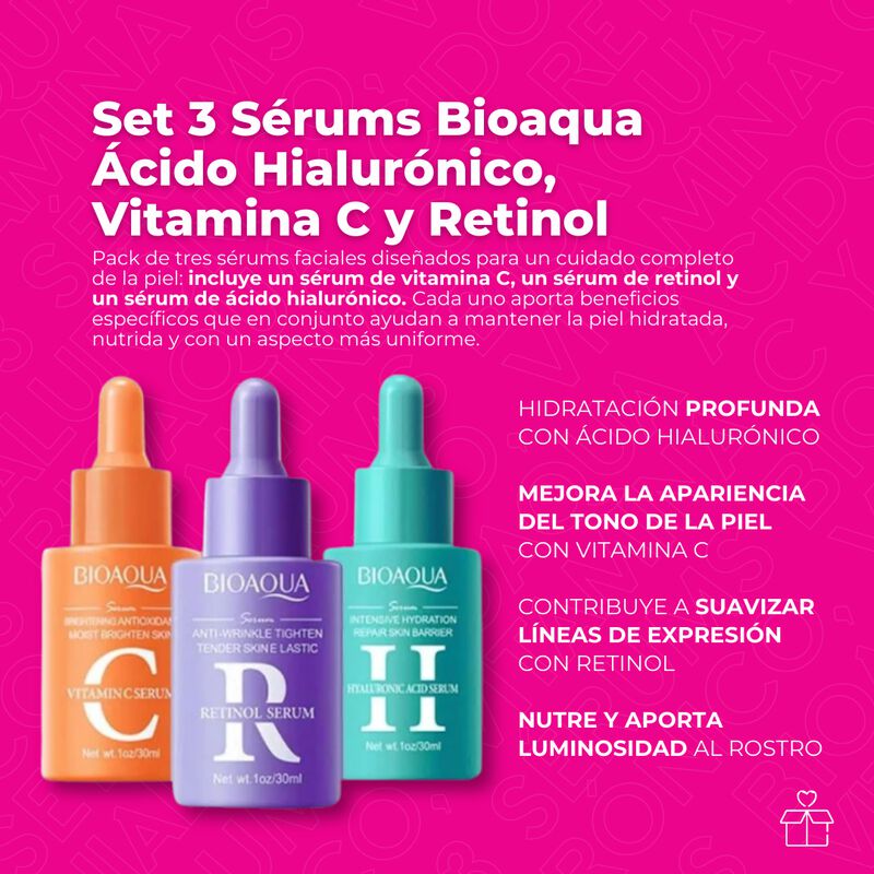 Bioaqua S&eacute;rums &Aacute;cido Hialur&oacute;nico Vitamina C Ret... image number null