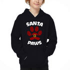 Sudadera Con Capucha Word Art Para Ni&ntilde;o - Santa Paws - Negro