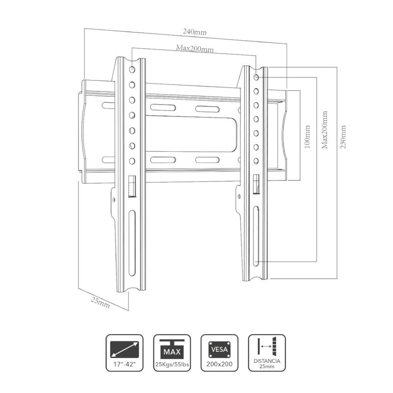 Soporte Tv LENNON LN-FM1742 Vesa Max 200x200 image number null