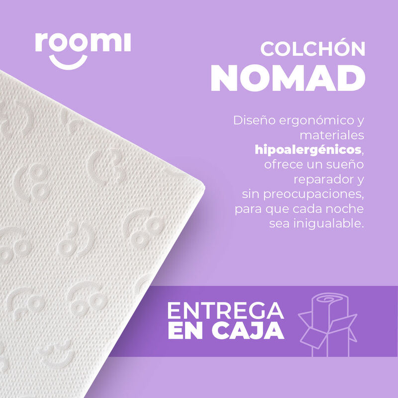 Colch&oacute;n De Caja Roomi Nomad Queen Size De Memor... image number null