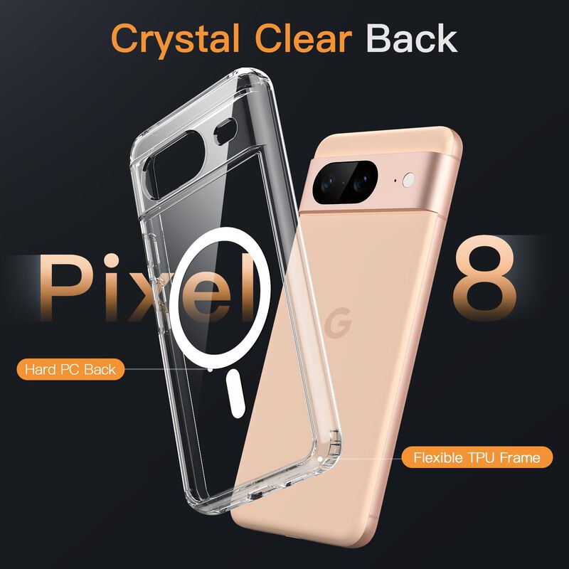 Funda Jetech para Pixel 8 con MagSafe Transpare... image number null