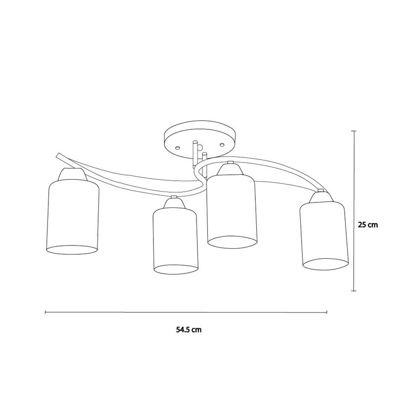 L&aacute;mpara de techo Rocco 004 Cromo Mil Luces image number null