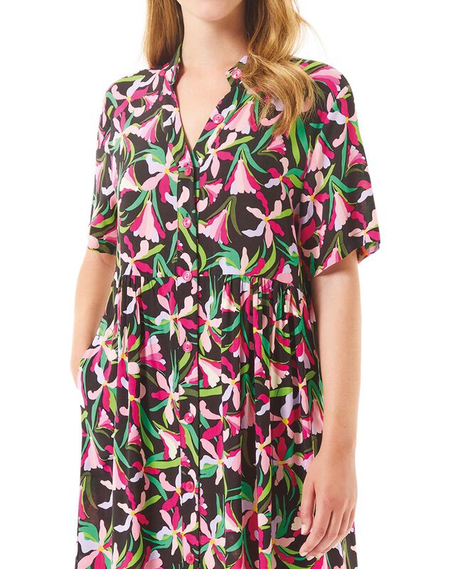 Vestido Largo Cuello Abierto Negro image number null