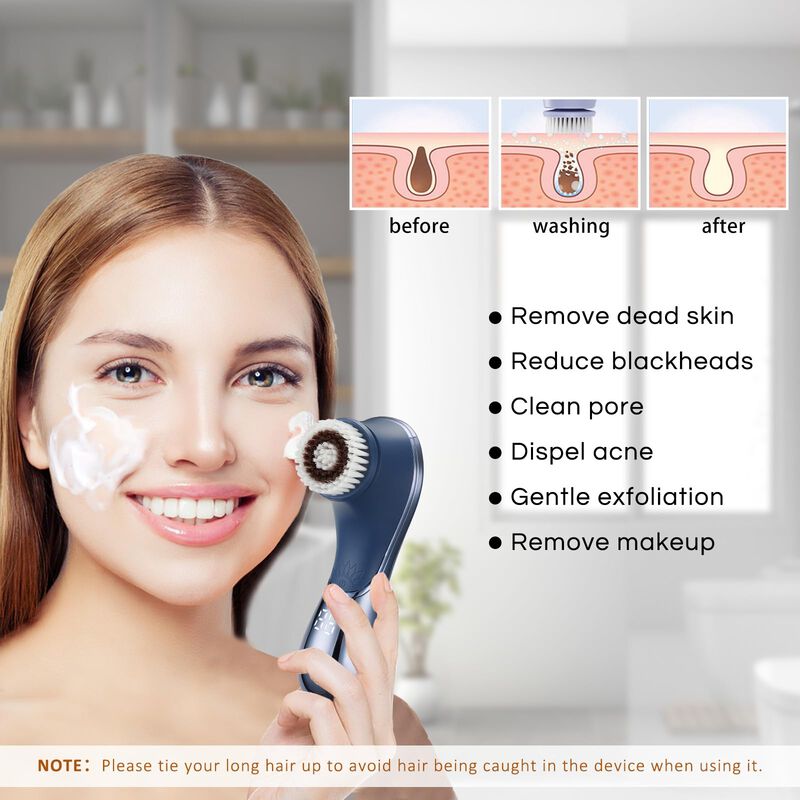 Gaurins Cepillo Facial Recargable Impermeable D... image number null