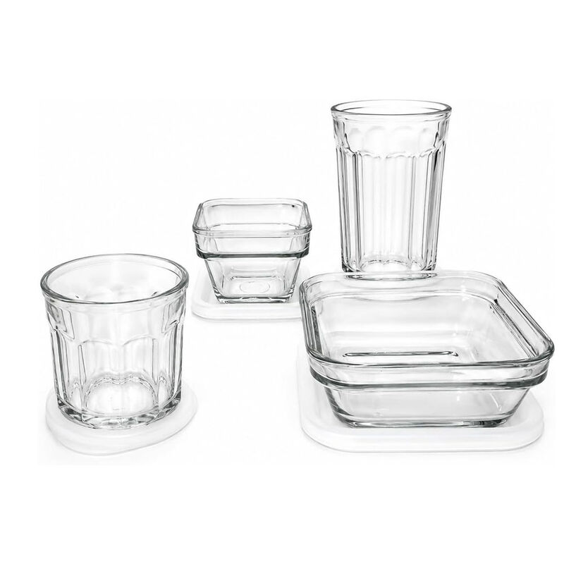 Juego De 4 Recipientes De Vidrio Para Meal Prep... image number null