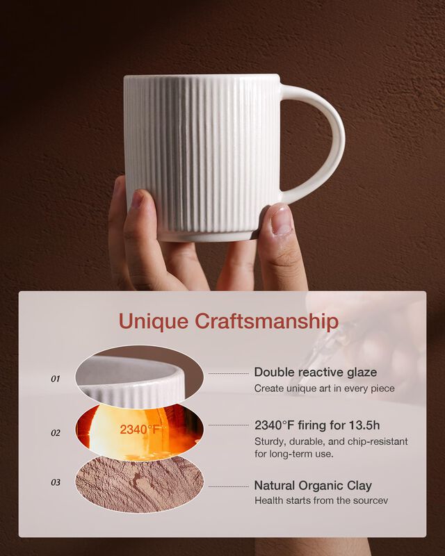 Juego De 4 Tazas De Caf&eacute; Famiware De 355 ml (ce... image number null
