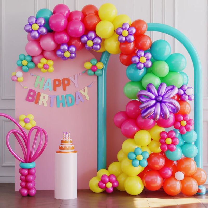 Globos Cudory 50 Uds 30 Cm Rosa, P&uacute;rpura Y Azul image number null