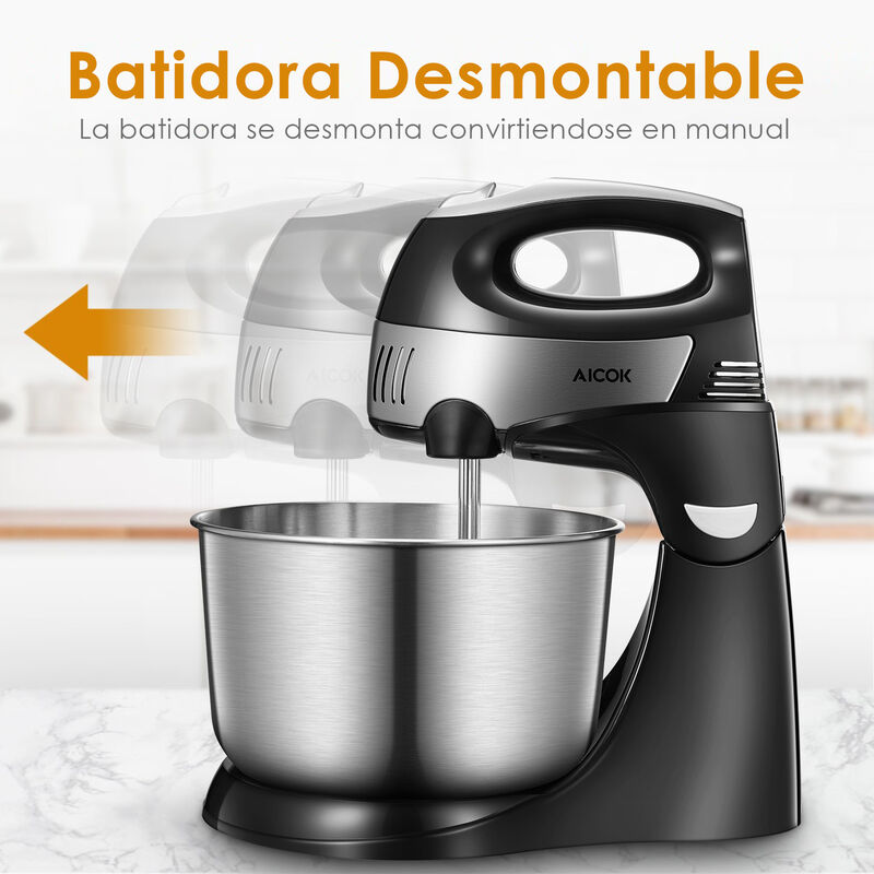 Batidora de Pedestal 2 en 1 Aicok 6 Velocidades... image number null