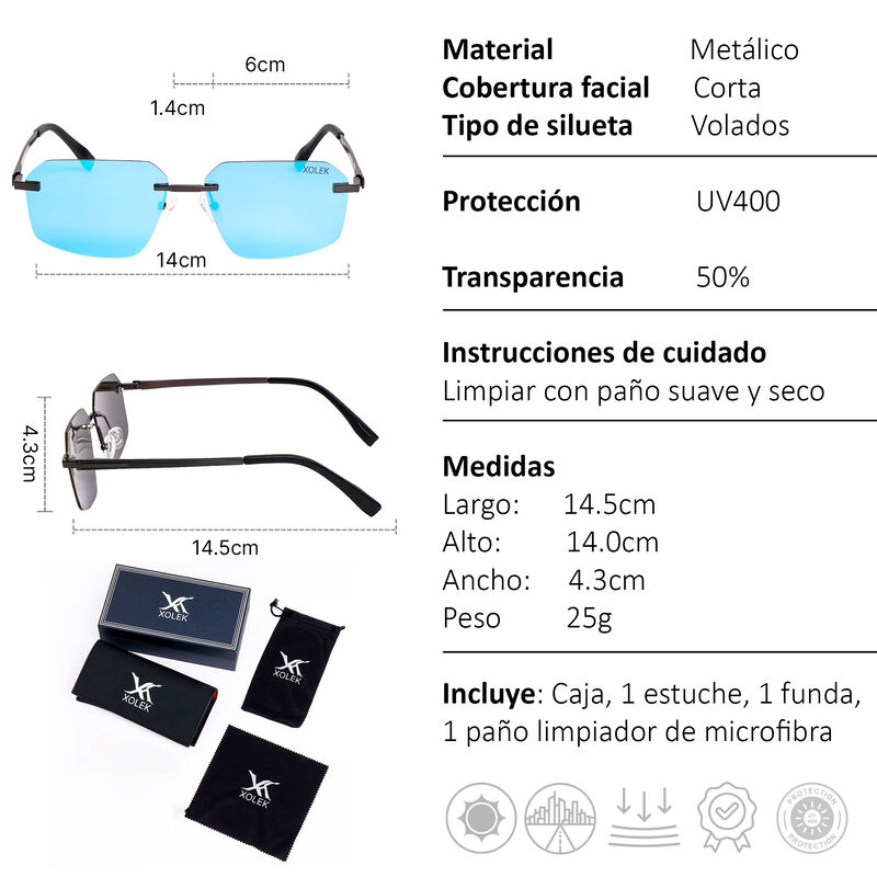 Xolek Lentes De Sol 170 Sin Marco Tac Polarizad... image number null