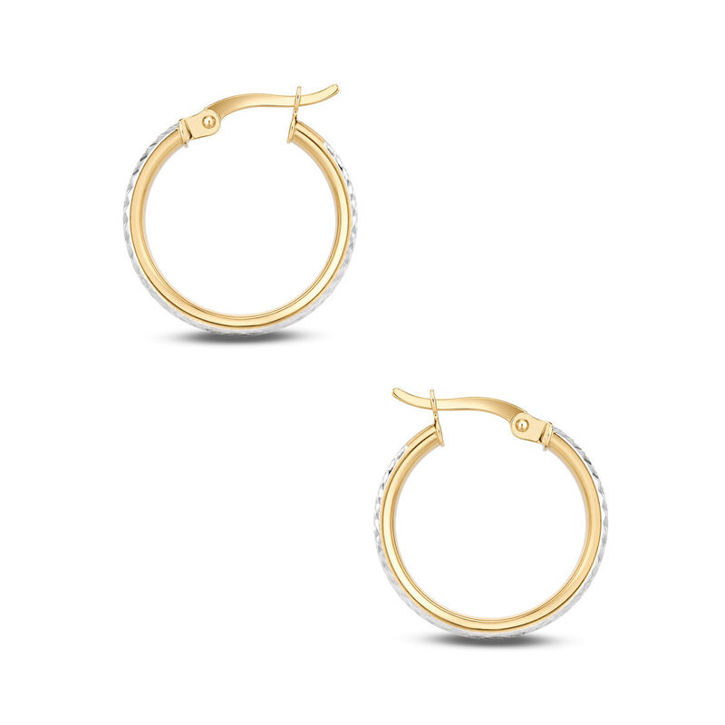 Arracadas Oro Amarillo Platinado 10k 15 Mm Fina... image number null