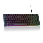Teclado Magegee De 68 Teclas Rgb Retroiluminado Con Interruptores Rojos - Negro