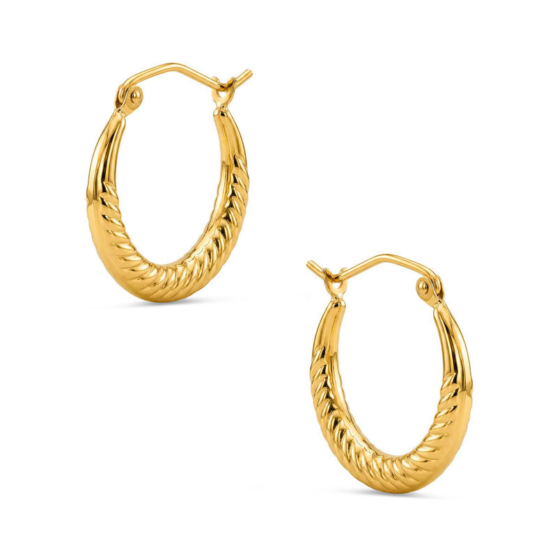 Arracadas Oro Amarillo 14k 13mm Elegantes image number null