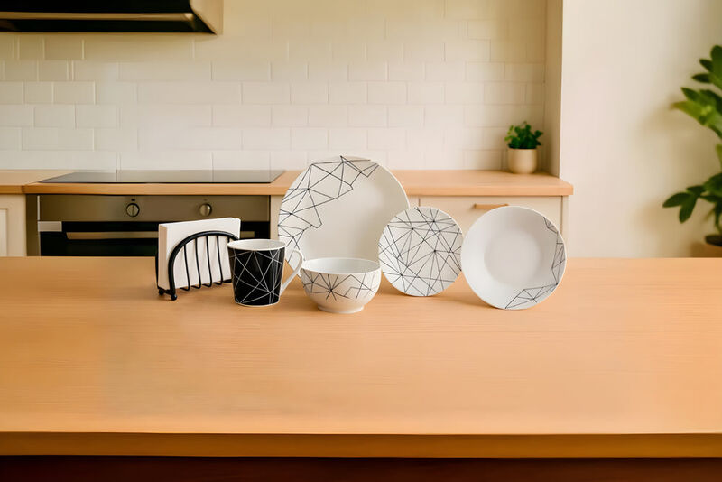 Vajilla Dagni para 4 Personas &ndash; Cer&aacute;mica Blanca... image number null