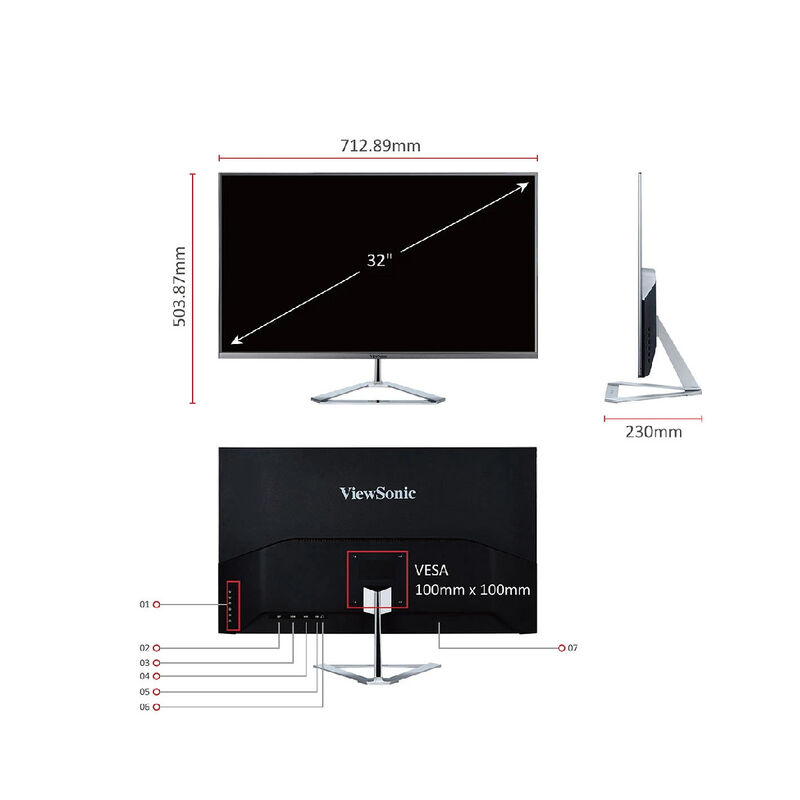 Monitor ViewSonic Vx3276-Mhd 32" Ips Full HD image number null