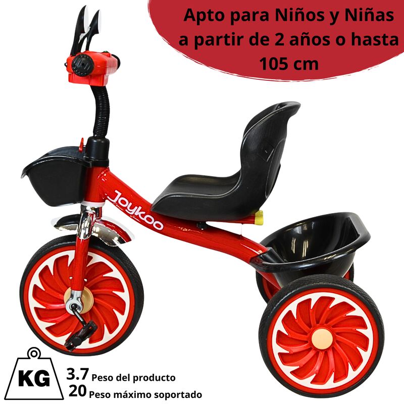 Triciclo para Niños Torreta con Luz y Sonido Ru... image number null