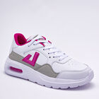 Apoort Tenis deportivo para ni&ntilde;a blanco gris fucsia