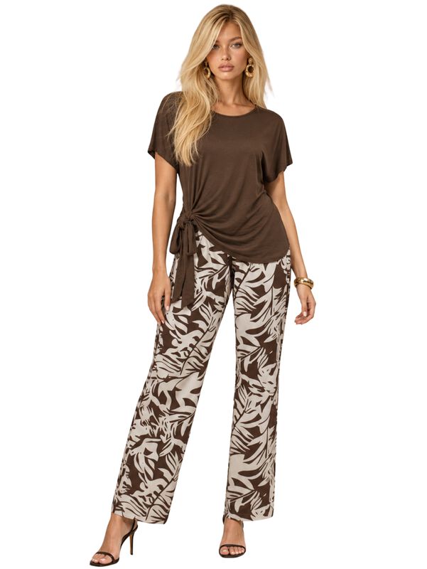 Conjunto 2 Piezas Para Mujer Conj-0271 Caf&eacute; Blu... image number null