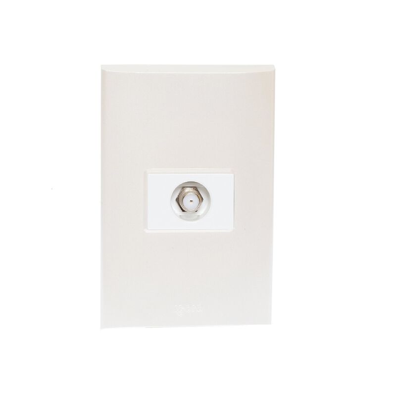 10 Pack Placa de 1 M&oacute;dulo + toma Coaxial color ... image number null