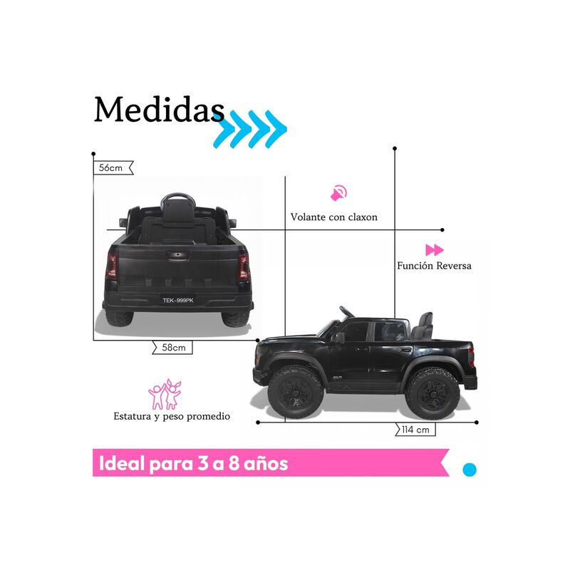 Camioneta Pickup Montable El&eacute;ctrica 12v Para Ni... image number null