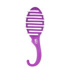 Cepillo De Pelo H&uacute;medo Para Ducha, Desenredante, Purpurina, Color Morado