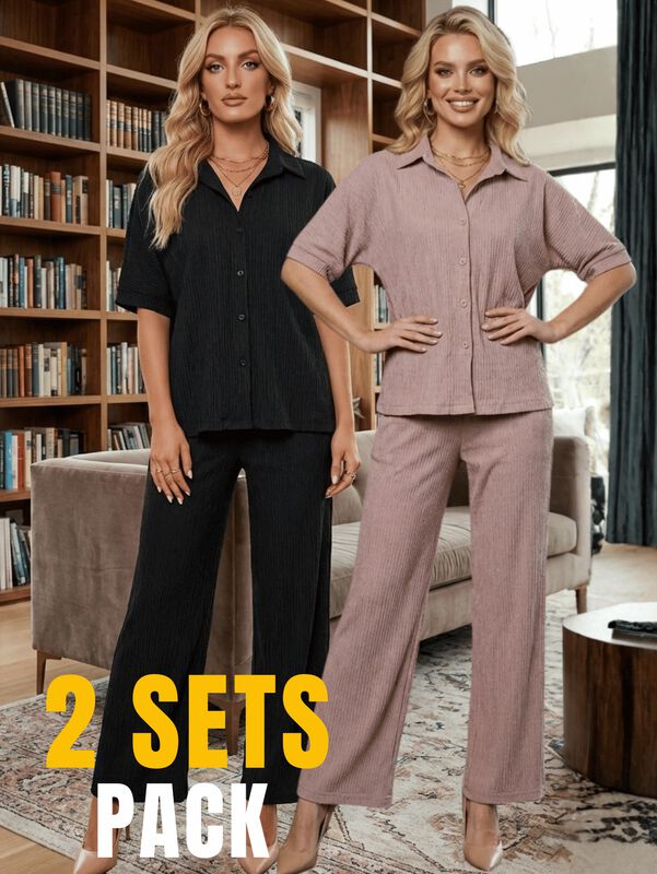 Pack 2 Conjuntos Para Mujer CONJ-0123-PX2- Negr... image number null