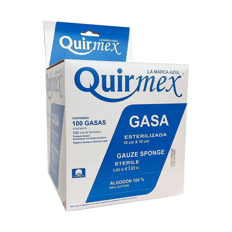 Gasa Esterilizada 10x10cm Quirmex Caja C/100 image number null