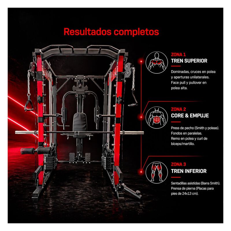 Jaula Smith Multiestaci&oacute;n 400 Kg Power Rack Cro... image number null