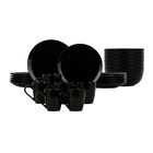 Vajilla BLACK para 6 Personas - Cer&aacute;mica Negra 24 piezas