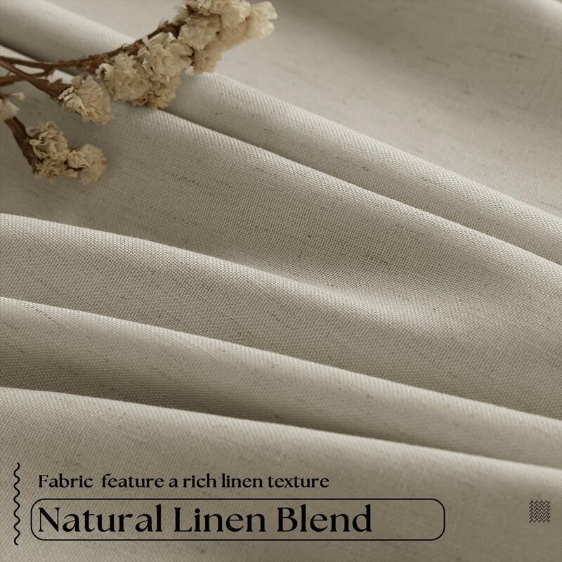 Cortinas Twodrapes 213 cm Opacas De Lino Con Pl... image number null