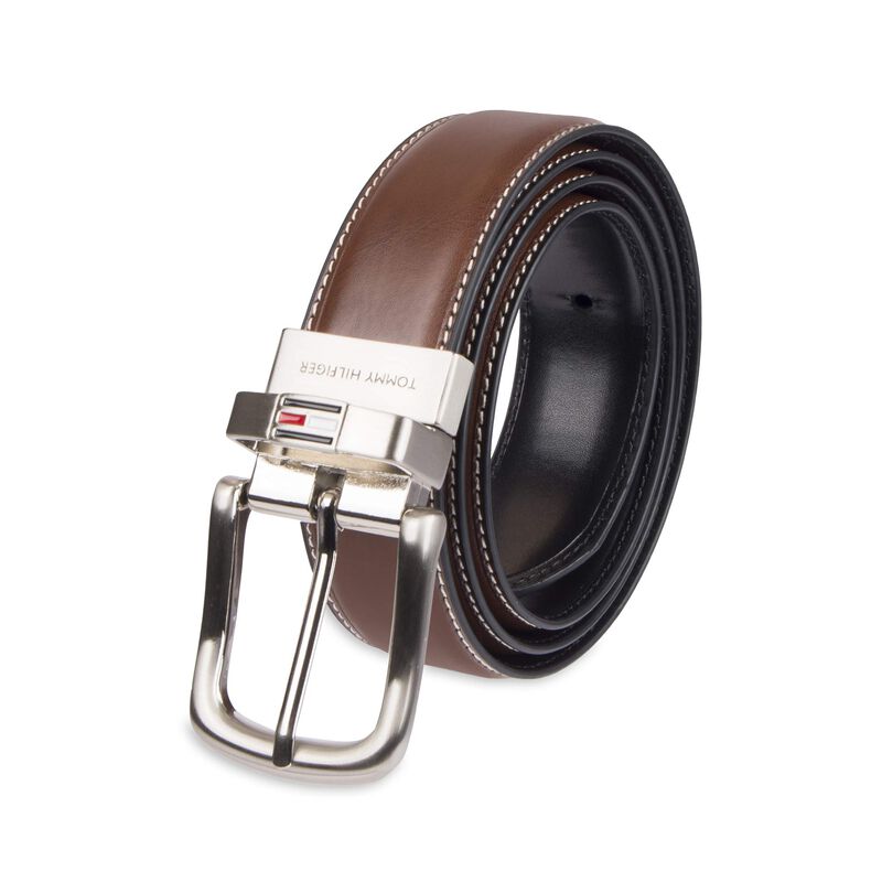 Cintur&oacute;n Tommy Hilfiger Reversible De Cuero Mar... image number null