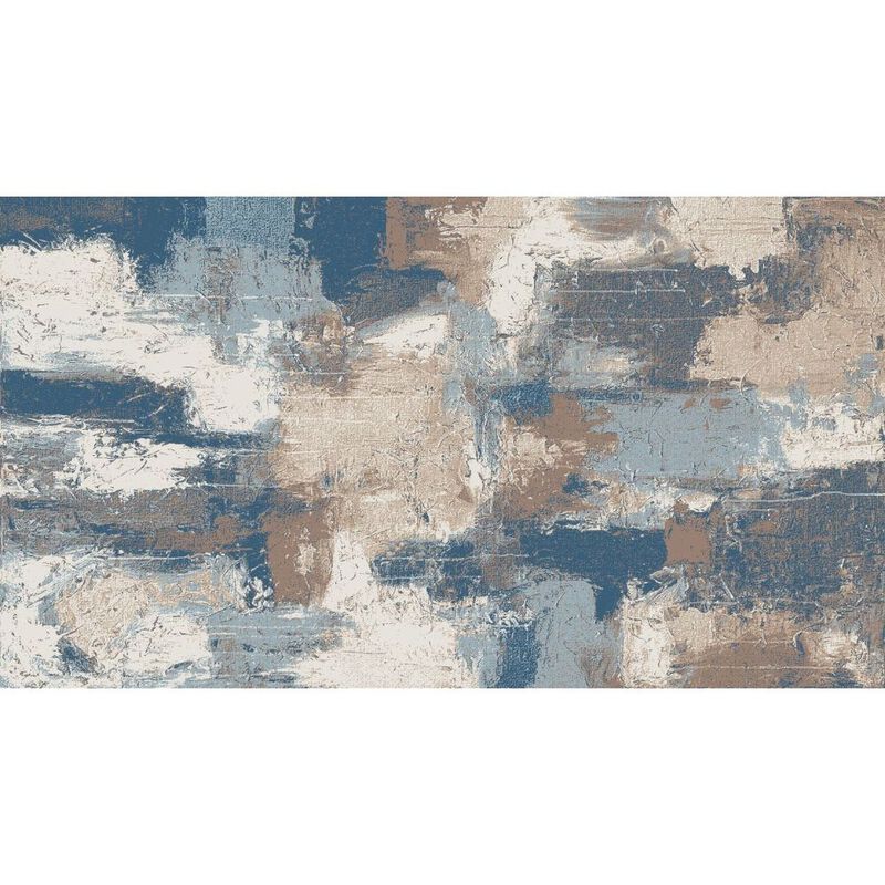 Cuadro Decorativo Abstracto 90x122cm Azul Grisa... image number null