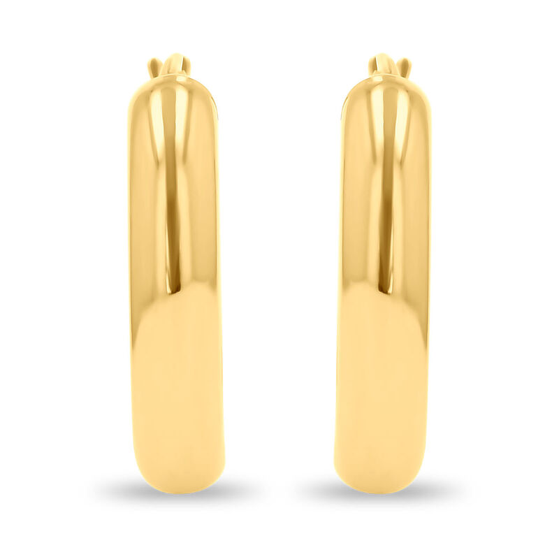 Arracadas Ovaladas De Oro Amarillo 14k Rl45-ara image number null