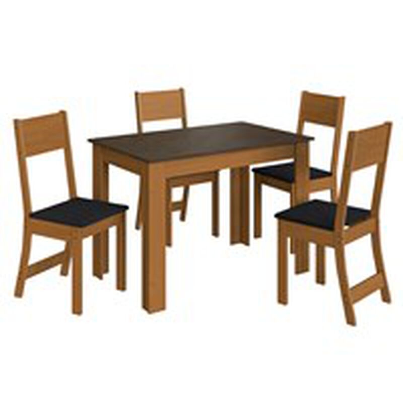 Set De Comedor Con Mesa Y Cuatro Sillas Base Ca... image number null