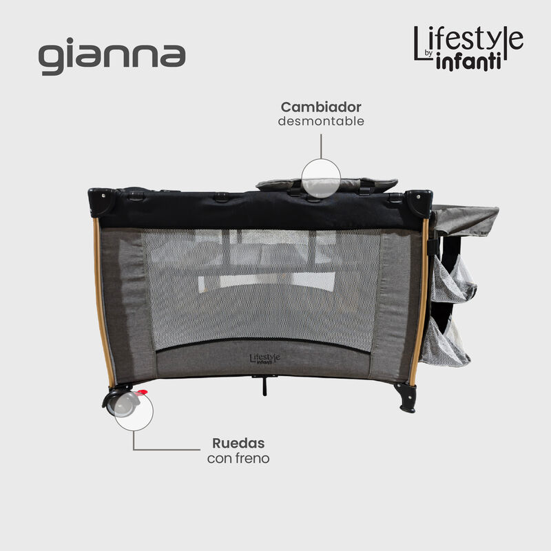 Cuna De Viaje Gianna 2 En 1 Cambiador Desmontab... image number null