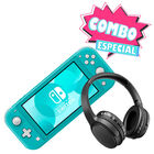 Combo Consola Nintendo Switch Lite 32 Gb Turquesa + Audifonos Bluetooth