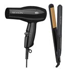 Secadora Port&aacute;til Turbo 1875W y Alaciadora Sin Frizz Marca Revlon