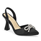 Moramora Zapatilla para mujer negro satin plata