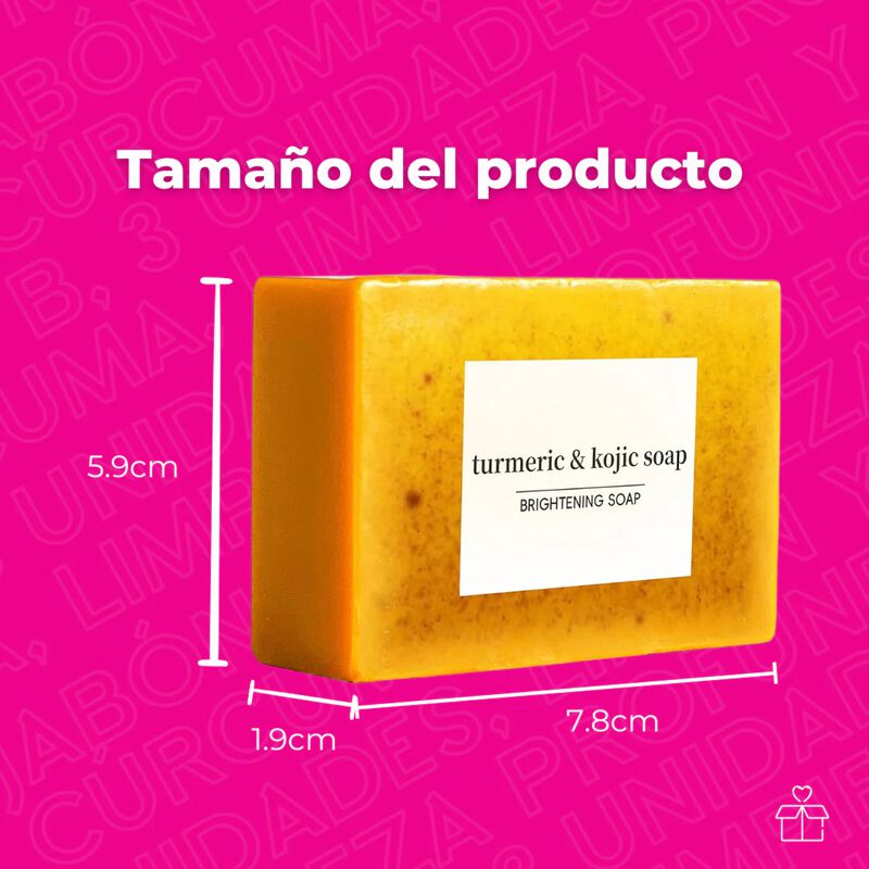 6 Jabones de C&uacute;rcuma Turmeric Limpieza Facial y... image number null