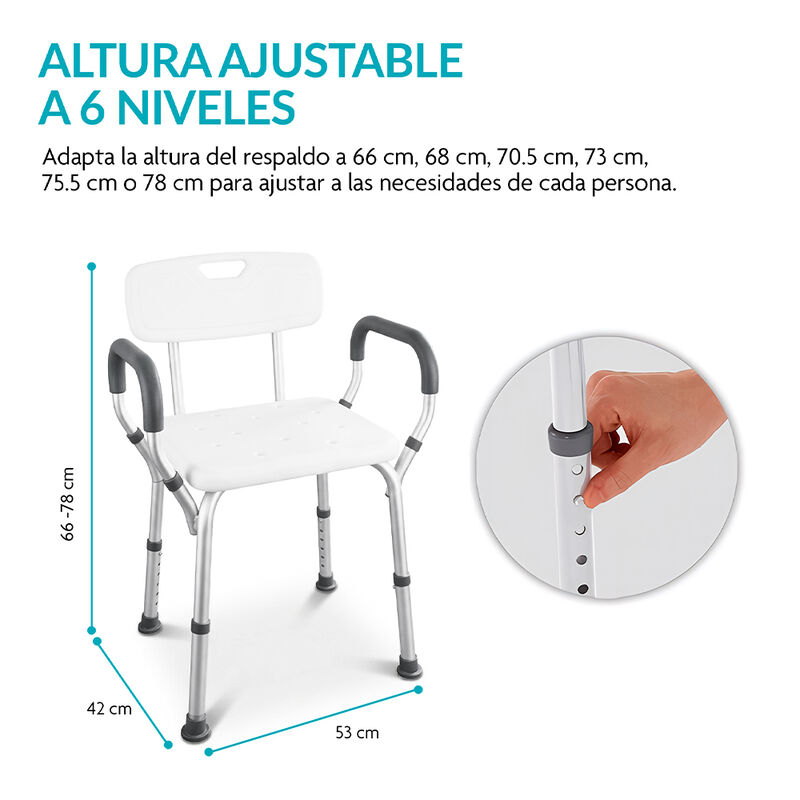 Silla para Ducha Antideslizante para Adultos Ma... image number null
