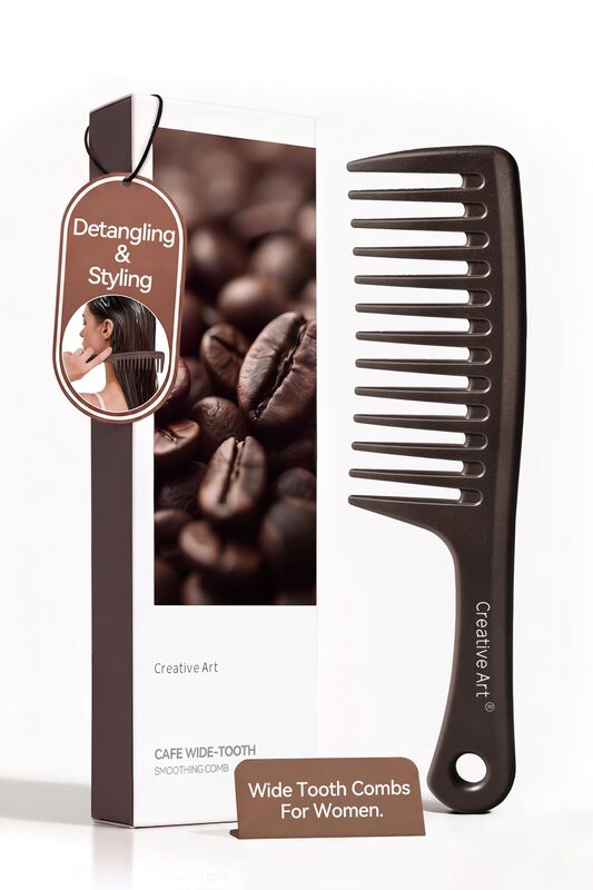 Peine De Cabello Creative Art De Dientes Anchos... image number null
