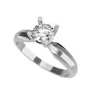 Anillo de Compromiso de 14K con Circonia Talla 8 ORO BLANCO 14K - / M1209-14W-CZ-8