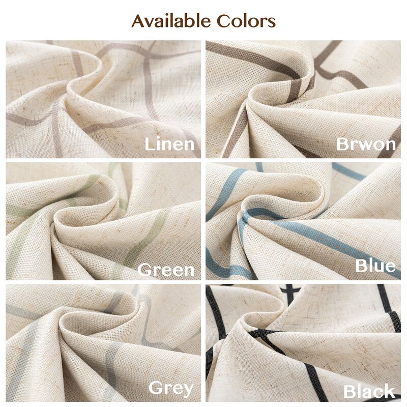 Cortinas Opacas A Cuadros Three Girls 213 cm, J... image number null