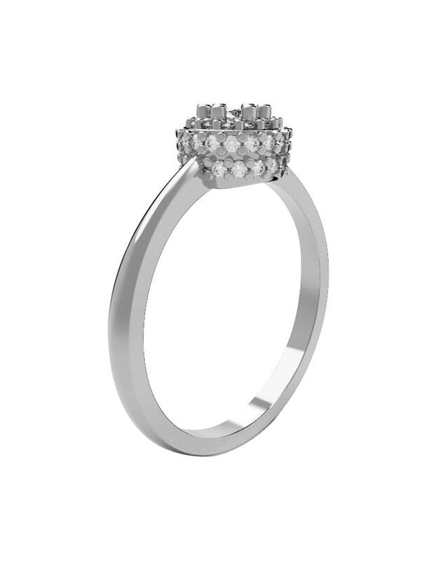 Anillo de Compromiso de 14K con Diamante de Lab... image number null