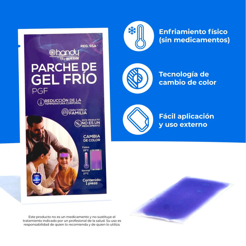 Parche Gel Fr&iacute;o Refrescante Fiebre Y Alivio Mus... image number null