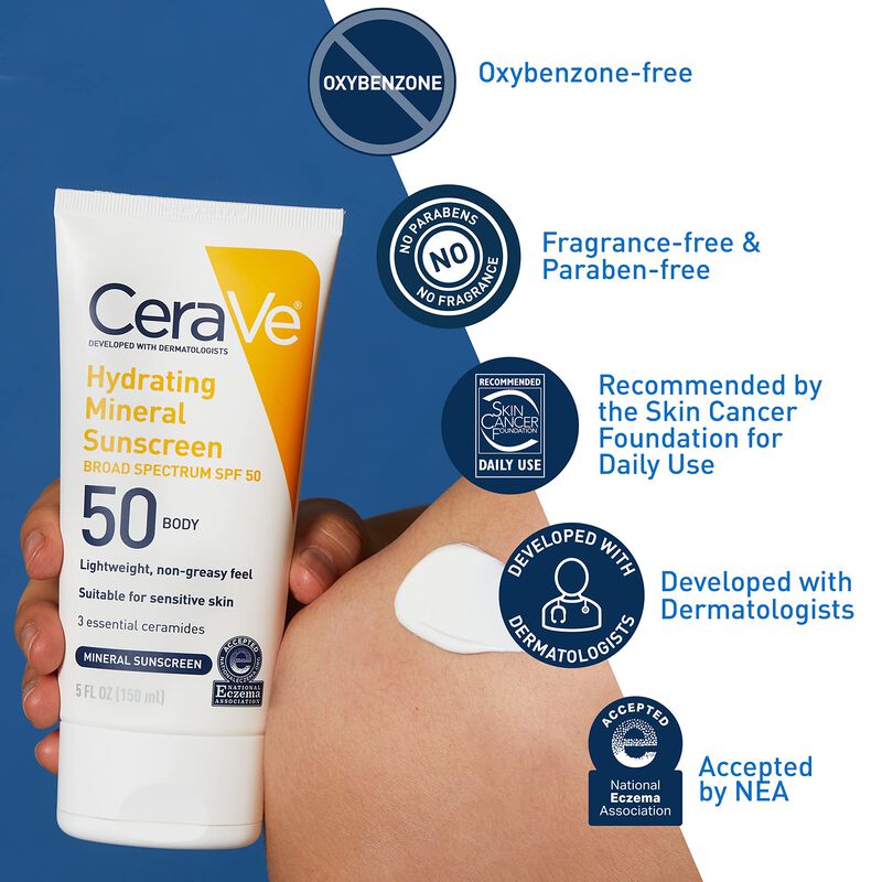 Protector Solar Cerave 100% Mineral Spf 50 Para... image number null
