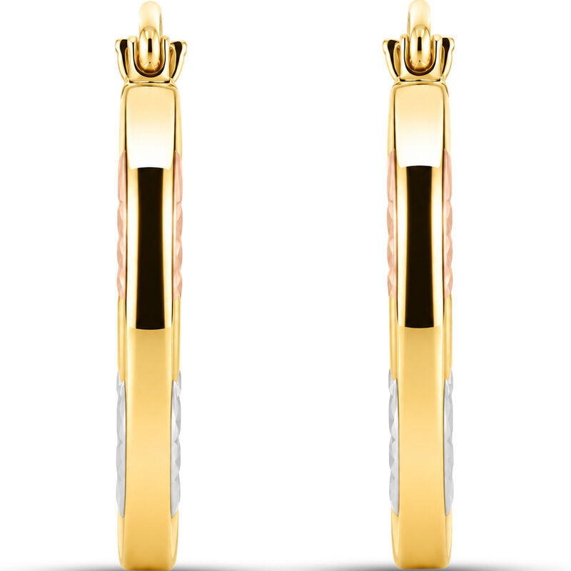 Arracadas Oro Florentino 14k 16mm image number null