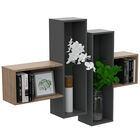 Repisa Frello, Plata Oscuro y Miel, Virtual Muebles